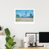 Claude Monet Poppy Field bij Giverny  Paint Poster (Thuiskantoor)