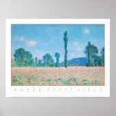 Claude Monet Poppy Field bij Giverny  Paint Poster (Voorkant)