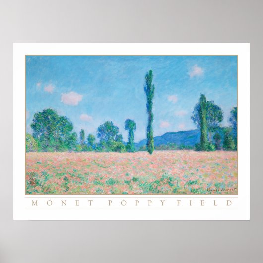 Claude Monet Poppy Field bij Giverny Paint Poster (Voorkant)
