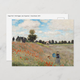 Claude Monet - Poppy Field Briefkaart
