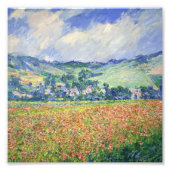 Claude Monet - Poppy Field, buiten Giverny, Foto Afdruk (Voorkant)