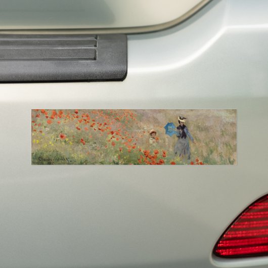 Claude Monet - Poppy Field Bumpersticker (Op auto)