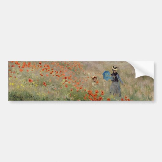 Claude Monet - Poppy Field Bumpersticker (Voorkant)