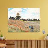 Claude Monet - Poppy Field Canvas Afdruk (Insitu (Woonkamer))