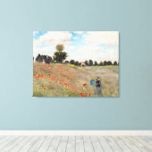 Claude Monet - Poppy Field Canvas Afdruk (Insitu (Houten vloer))