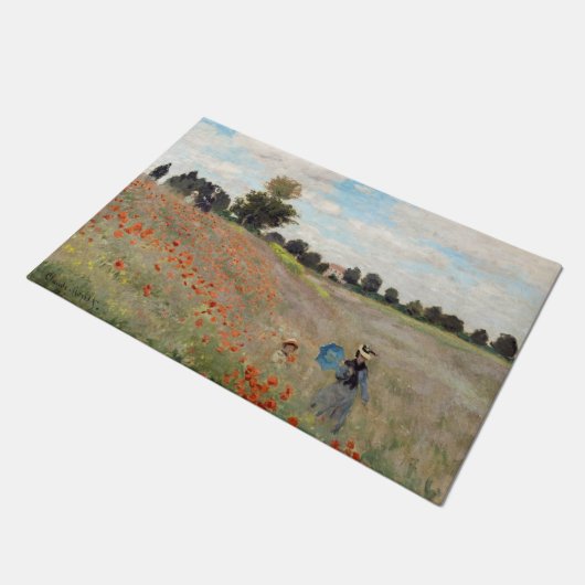 Claude Monet - Poppy Field Deurmat (Schuin)