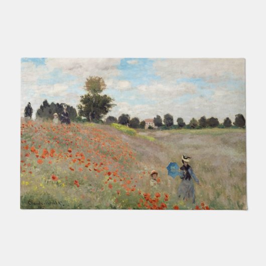 Claude Monet - Poppy Field Deurmat (Voorkant)
