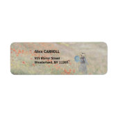 Claude Monet - Poppy Field Etiket (Voorkant)