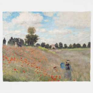 Claude Monet - Poppy Field Fleece Deken