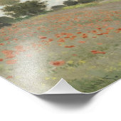 Claude Monet - Poppy Field Foto Afdruk (Hoek)