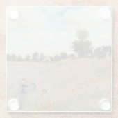 Claude Monet - Poppy Field Glazen Onderzetter (Achterkant)