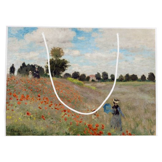 Claude Monet - Poppy Field Groot Cadeauzakje (Achterkant)