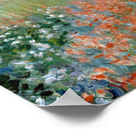 Claude Monet Poppy Field in een Hollow bij Giverny Poster (Hoek)