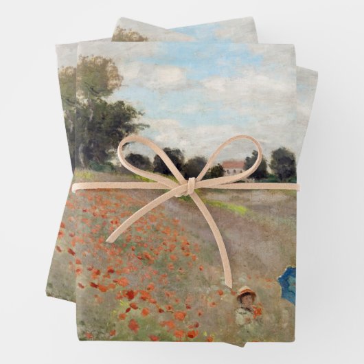 Claude Monet - Poppy Field Inpakpapier Vel (In situ)