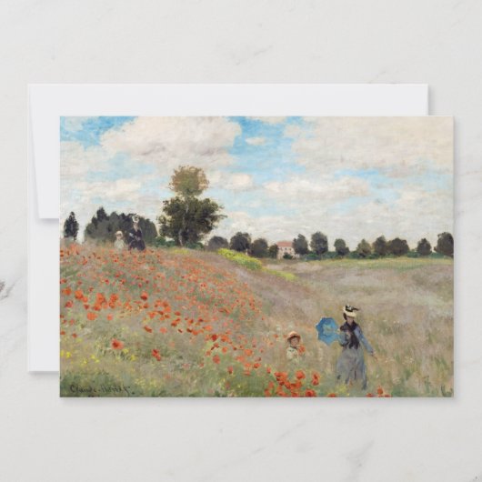 Claude Monet - Poppy Field Kaart (Voorkant)