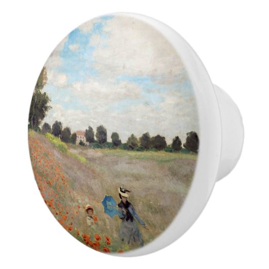 Claude Monet - Poppy Field Keramische Knop (Rechts)