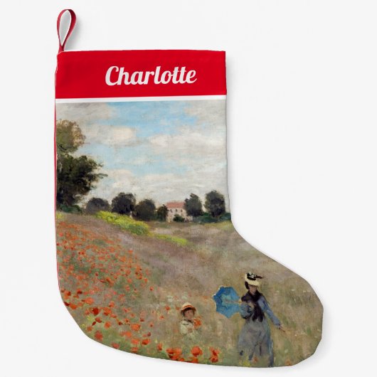 Claude Monet - Poppy Field Kleine Kerstsok (Voorkant)
