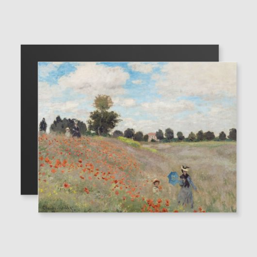 Claude Monet - Poppy Field Magnetic Kaart (Voorkant / Achterkant)
