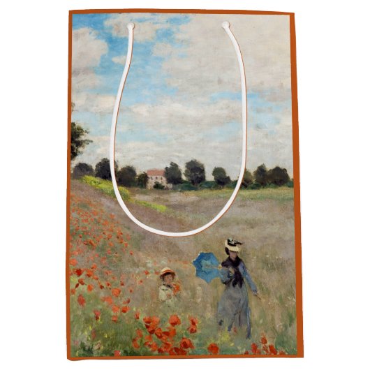 Claude Monet - Poppy Field Medium Cadeauzakje (Voorkant)