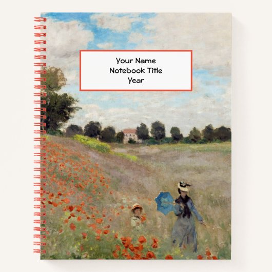 Claude Monet - Poppy Field Notitieboek (Voorkant)