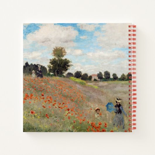 Claude Monet - Poppy Field Notitieboek (Achterkant)