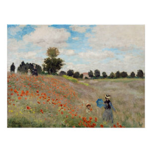 Claude Monet - Poppy Field Perfect Poster