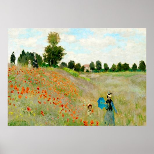 Claude Monet - Poppy Field Poster (Voorkant)