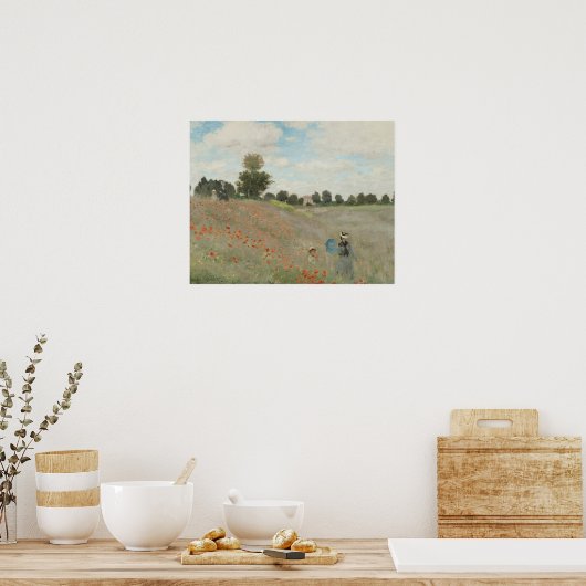 Claude Monet - Poppy Field Poster (Keuken)