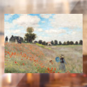 Claude Monet - Poppy Field Raamsticker (Vel 2)