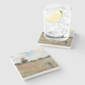 Claude Monet - Poppy Field Stenen Onderzetter (Zijkant)