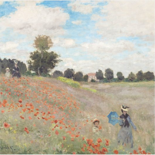 Claude Monet - Poppy Field Sticker (Voorkant)