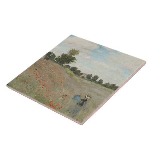 Claude Monet - Poppy Field Tegeltje (Zijkant)
