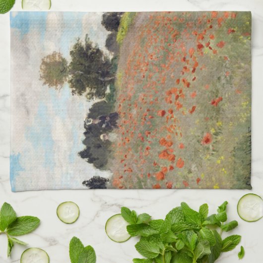 Claude Monet - Poppy Field Theedoek (Gevouwen)