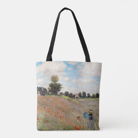 Claude Monet - Poppy Field Tote Bag (Achterkant)