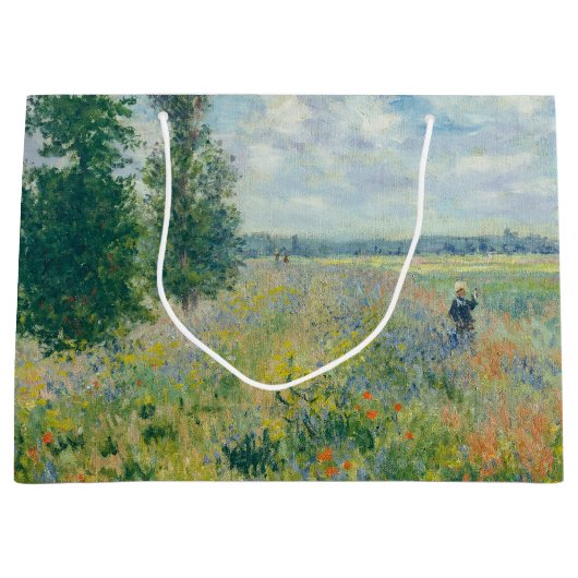 Claude Monet - Poppy Fields bij Argenteuil (1875) Groot Cadeauzakje (Voorkant)