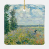 Claude Monet - Poppy Fields bij Argenteuil (1875) Keramisch Ornament (Achterkant)