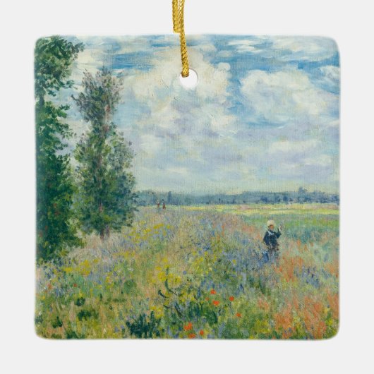 Claude Monet - Poppy Fields bij Argenteuil (1875) Keramisch Ornament (Voorkant)