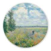 Claude Monet - Poppy Fields bij Argenteuil (1875) Keramische Knop (Voorkant)