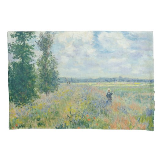 Claude Monet - Poppy Fields bij Argenteuil (1875) Kussensloop (Voorkant)
