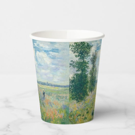 Claude Monet - Poppy Fields bij Argenteuil (1875) Papieren Bekers (Links)