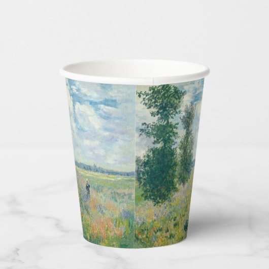 Claude Monet - Poppy Fields bij Argenteuil (1875) Papieren Bekers (Rechts)