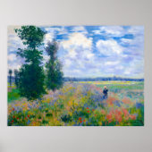 Claude Monet, Poppy Fields bij Argenteuil, 1875 Poster (Voorkant)
