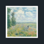 Claude Monet - Poppy Fields bij Argenteuil (1875) Servet<br><div class="desc">Poppy Fields bij Argenteuil - Claude Monet,  olieverf op doek,  1875</div>