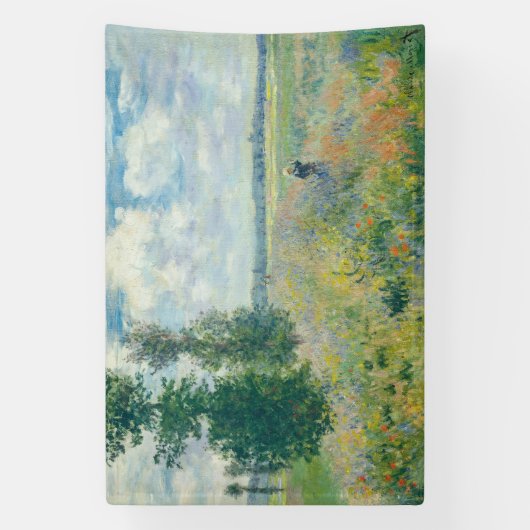 Claude Monet - Poppy Fields bij Argenteuil (1875) Spandoek (Verticaal)