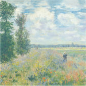 Claude Monet - Poppy Fields bij Argenteuil (1875) Sticker (Voorkant)