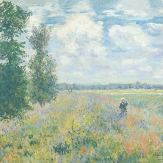 Claude Monet - Poppy Fields bij Argenteuil (1875) Sticker (Voorkant)
