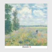 Claude Monet - Poppy Fields bij Argenteuil (1875) Sticker (Vel)