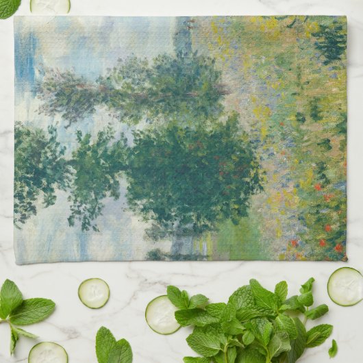 Claude Monet - Poppy Fields bij Argenteuil (1875) Theedoek (Gevouwen)