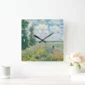 Claude Monet - Poppy Fields bij Argenteuil (1875) Vierkante Klok (Huis)