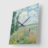 Claude Monet - Poppy Fields bij Argenteuil (1875) Vierkante Klok (Hoek)